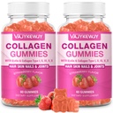 2-Pack Collagen Gummies for Women &amp; Men - with Biotin, Vitamin C, " Zinc for Skin Radiance, Hair Growth, Strong Nails, " Joint Support, 120 Count