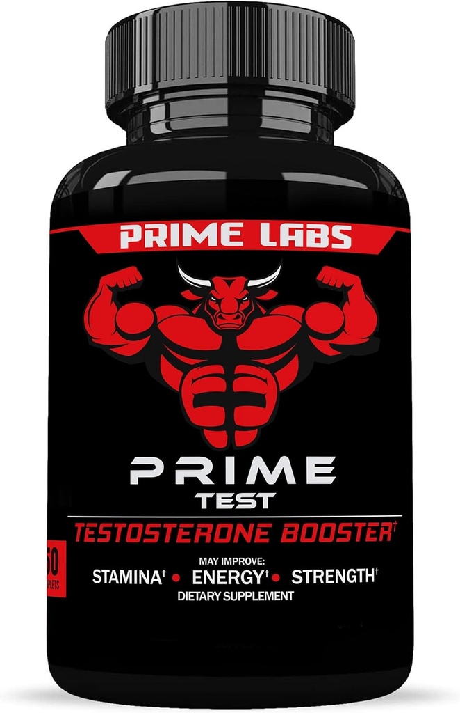 Laboratorios Prime - Booster de testosterona para hombres - resistencia, resistencia, " Booster de fuerza - 60 caplets
