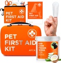 Care Bundle - First Aid Kit and Ear Cleaner Wipes for Dogs, Essential Health and Hygiene Set