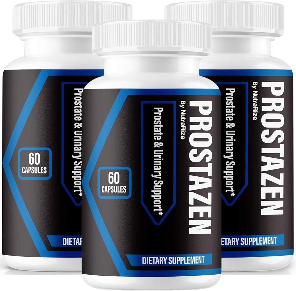 NutraRize (3 Pack) Prostazen Capsules, Official Prostazen Pills to Support Prostate Health, Prostazen Plus Premium Formula, Prostazen for Healthy Prostate, Prosta Zen Pastillas Review (180 Capsules)
