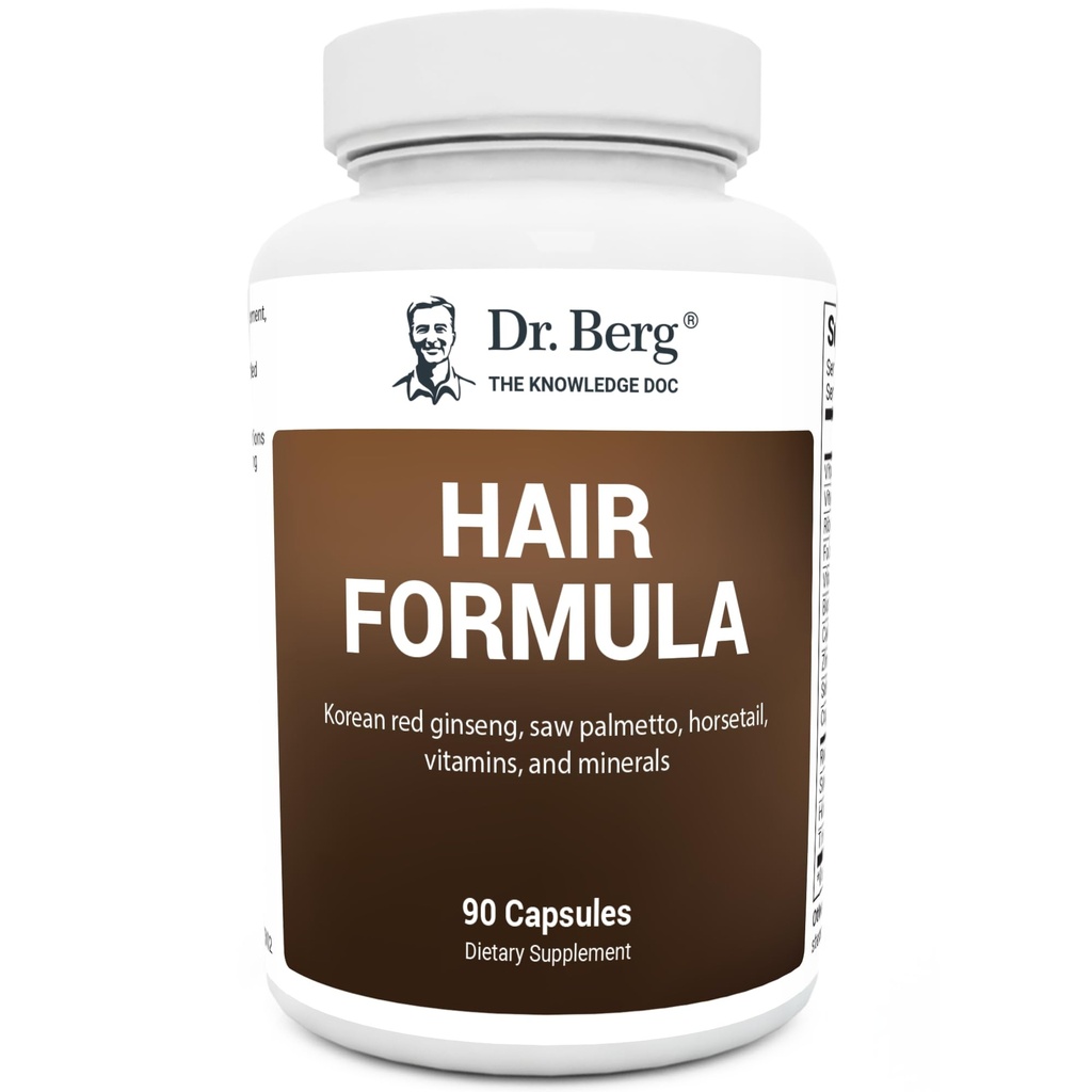Dr. Berg All-in-One Vitamins for Hair, Skin, & Nails - Advanced Formula with Biotin, Saw Palmetto, DHT Blocker, " Trace Minerals - 90 Veg Capsules