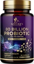 Suplemento Probiótico 80 Billones CFU + Prebióticos, Acidophilus Probiotic Supports Immune System " Digestive Health, Supports Occasional Constipation, Supplement for Women Feminine Health - 30 Capsules