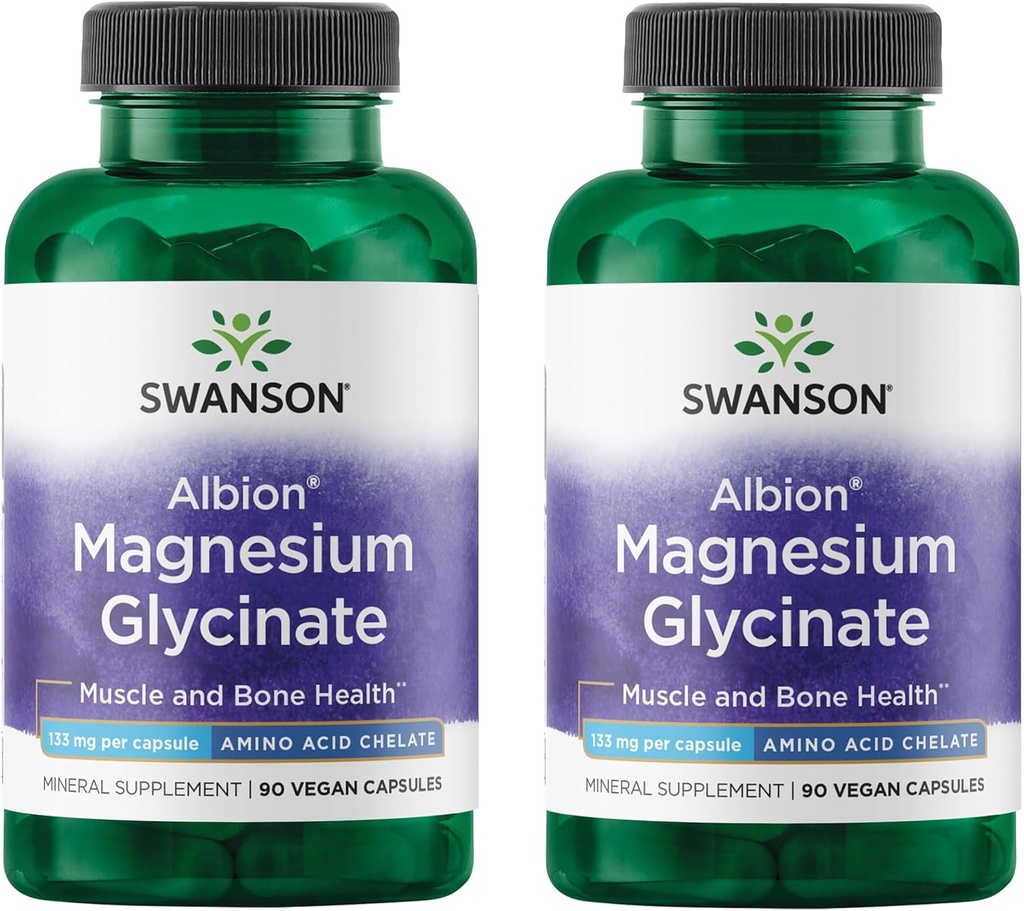 Magnesio Chelated Swanson 133 Milligrams 90 Capsules (2 Pack)