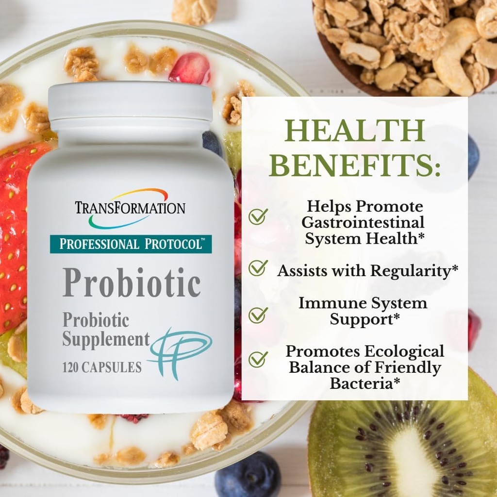 TRANSFORMACIÓN LA GENESIS DE LA BUENA SALUD Suplemento Probiótico, apoya la Salud Digestiva con Enzymes, Nutrient Absorption " Gut Balance, High Potency Formula,120 cápsulas