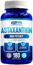 Nos gusta las vitaminas Astaxanthin 10mg Softgel - Altamente Potente Astaxanthin Suplementos de Haematococcus Pluvialis - Mejora el ojo, junta, salud de la piel y niveles de energía - 180 Servimientos, 6 meses de suministro