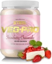 Suplementos de acero Veg-PRO ← Pólvora de proteínas veganas, Pastel de queso de fresa Silencio 25 Serviciones (1.65lbs) ← Pólvora de proteína orgánica con BCAA Aminoácidos TEN Gluten Libre Silencio No lácteos Silencio Fórmula de carbohidratos bajos