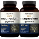 Pure Magnesium Glycinate 500mg with Fat Soluble Vitamin C, 480 Veggie Capsules (2 Pack) – 100% Chelated & Purified – 3rd Party Tested, Filler Free, Vegan Friendly, Non-GMO