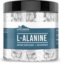 Elementos terrestres L-Alanine 200 cápsulas, Puro ' Undiluted, No aditivos