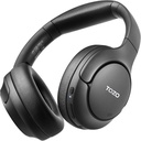 TOZO HT2 Hybrid Active Noise Canceling Auriculares, Auriculares Bluetooth inalámbricos para el oído, 60H Tiempo de reproducción, EQ personalizado de audio Hi-Res a través de App Deep Bass Comfort Fit Ear Cups, para Home Office Travel Black