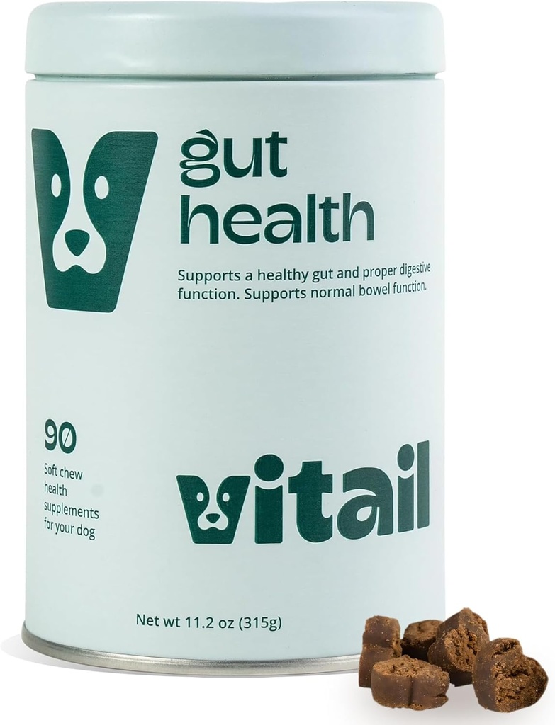 Probiotic Chews for Dogs - Digestive Enzymes, Omega 3, & Bee Propolis - Supports Digestion, Bowel Health & Immunity - 90 Chews