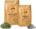 Nettle Leaf Powder y Burdock Root Bundle, Varios tamaños, Suplementos herbarios &amp; Teas
