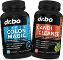 Colon Cleanser Detox &amp; Candi Cleanse Pills - 15 Day Colon Cleanse Pills with Probiotic &amp; Oregano Support Suplemento Complejo de ácido caprílico para Gut Bowel Movement, Poop Intestinal Stomach Bloating