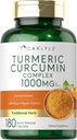 Carlyle Turmeric Curcumin with Black Pepper 1000mg ← 180 Capsules  Turmeric Complex Supplement ← Non-GMO, Gluten Free