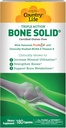 Country Life Bone Solid - Bone Health Supplement with Microcrystalline Hydroxyapatite (MCHA), Calcium, Magnesium, Zinc, Vitamins K2 & D3 for Enhanced Bone Strength & Metabolism - 180 Capsules