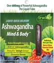 Irwin Naturals Liquid Quick-Delivery Ashwagandha Mind & Body - 10 Liquid-Tubes - Boost Physical & Mental Performance - One-Per-Day Berry-Citrus Flavored Drink Mix