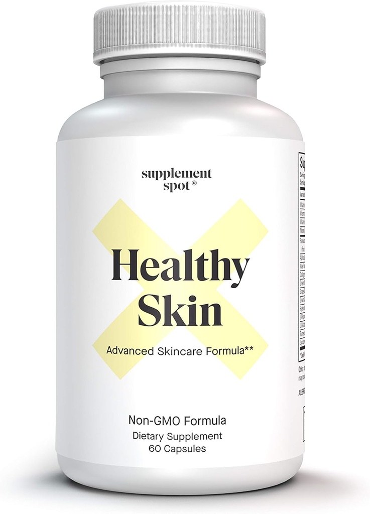 Saludable suplemento de piel anti envejecimiento w / ácido hialurónico, Resveratrol Trans, Collagen " Ácido lipoico alfa - Anti arrugas Suplementos Protege, Rejuvenece " Aumenta elasticidad de la piel (60 cápsulas)