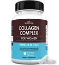 BioSchwartz Hidrolyzed Collagen Peptide Capsules - Multi Collagen Suplementos para Mujeres Tipos I, II, III, V, X con Vitamina C, Biotina, Keratina y Ácido Hialurónico para la Piel, Pelo y uñas - 135ct