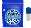 Capsuline Gelatin Capsules DIY 00 Capsules - Kosher Certified, Pure Bovine Pill Capsules Empty &amp; Gluten Free - 1000 Count, Blue/White