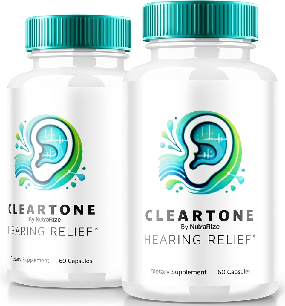 NutraRize (2 Pack) ClearTone Tinnitus, Clear Tone Pills for Hearing, ClearTone Pills Suplemento para la salud total del oído, Official Auditory Support Capsules, ClearTones Review (120 cápsulas)