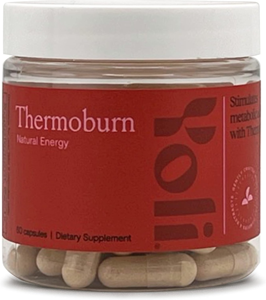 Yoli® Thermoburn Energy Supplement with Green Tea Leaf, Guarana, Choline, Raspberry Ketones and Thermo-G Proprietary Blend - Energy Vitamin, 60 Capsules