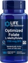 Ampliación de vida Folate optimizado (L-Methylfolate) 1700 mcg DFE, 180 Veg Tablets