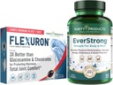 Purity Products Bundle - Flexuron Joint Formula + EverStrong Tablets - Flexuron - Krill Oil, Hyaluronic Acid + Astaxanthin - EverStrong- Muscle Matrix Blend w/Creatine, Coffee Fruit Extract + Más