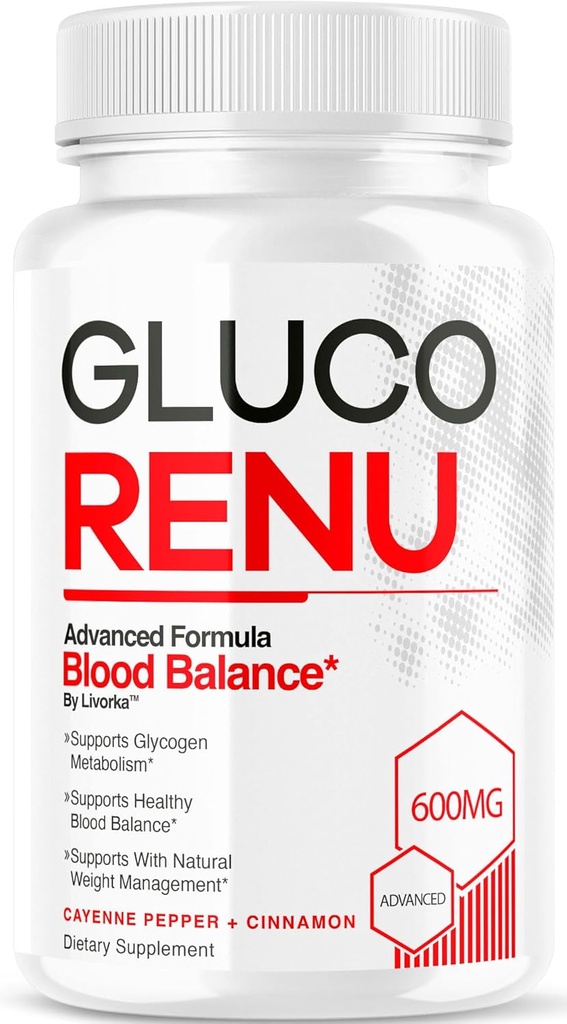 Gluco Renu Capsules - Gluco Renu Oficial, GlucoRenu Pills, Premium Fórmula Gluco Renu Suplemento, Natural Support GlucoRenu, Gluco Renu Fórmula Premium, 30 cápsulas para 1 mes