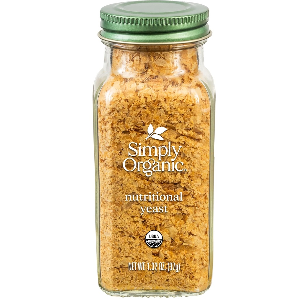 Simplemente levadura orgánica, nutricional, orgánica, 1,32 onza