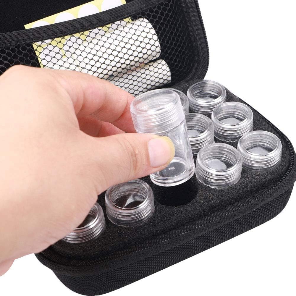 Organizador de píldoras de viaje con 15 botellas pequeñas divididas &amp; botellas embriagados, caja de pill picada linda para la medicina &amp; agua de vitamina Holder