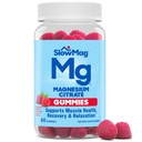 Gummies de Citrato de Magnesio de SlowMag - Soportes Muscle Health, Recovery & Relax, Natural Berry Flavored, 60 Cuenta