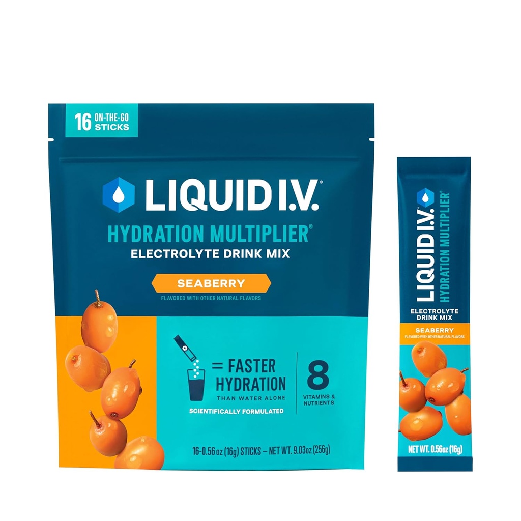 Liquid I.V.® Hydration Multiplier -Electrolyte Powder Drink Mix tención 12 Pack (192 Servings)
