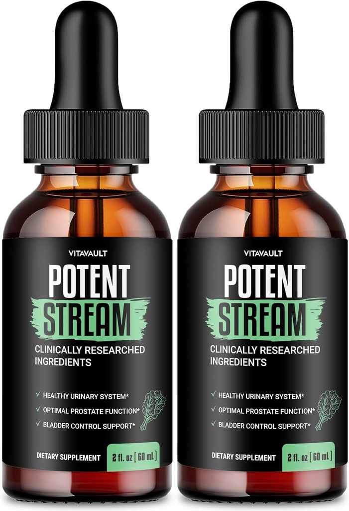 Potent Stream drops Prostate Supplements for Men PotentStream Prostate Health Supplements for Men Potent Stream Drops - Maximum Strength with Shilajit and MCT Oil, PotentStream Drops Reviews (2 Pack)