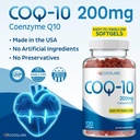 CoQ10 200mg - Coenzyme Q10 Dietary Supplement, Easy-to-Swallow 120 Softgels