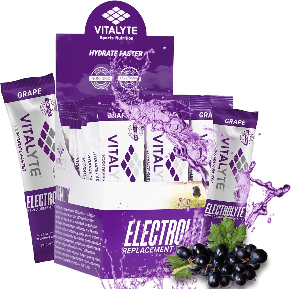 Vitalyte Electrolytes Packets Isotonic Sports Drink ¦ Electrolytes Powder Packets Sports Nutrition Electrolyte Replacement Drinks Dehydration Relief Packets