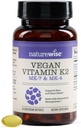 NatureWise Vitamin K2 600mcg Suplemento con MK-7 100mcg &amp; MK-4 500mcg - Fórmula biodisponible mejorada - Complejo K para la salud ósea y cardíaca - Vegan, Gluten Free, Non-GMO -90 Softgels[3-Month Supply]
