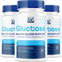 (3 Pack) Gluctose Advanced Blood Support, Gluctose, Gluctose - Advanced Blood Support Supplement, Gluctose Supplement Support Capsules - All Natural Formula, 90 cápsulas para 3 meses