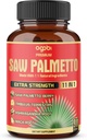 Capsules Premium Saw Palmetto - Combinado con Ashwagandha, Turmeric, Tribulus, Maca, Té Verde, Ginger, Santa Basil &amp; Más - 90 Capsules de 3 meses de suministro