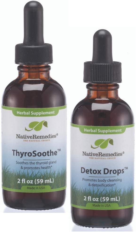 Remedios nativos ThyroSoothe y Detox Drops ComboPack