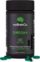 myBrainCo - OMEGA+ - EPA DHA Omega 3 Suplemento con Tocotrienols Vitamina E - Apoyo a la salud cerebral, función cognitiva, equilibrio de orina, salud ocular e inmunidad - Suplemento de salud cerebral (60 Softgels)