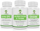 VitaMonk Brain Boost Bundle - Alpha GPC, Uridine y Baja Dose Caffeine + L-Theanine Duo