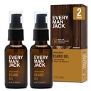 Cada hombre Jack Sandalwood Beard Oil - Moisturize &amp; Soften Your Beard - Aliviar Itch and Flakes - Hecho w / Ingredientes naturales como vitamina E, aceite de argán y aceite de borrado - 1 oz - 2 Pack