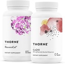 THORNE - Conjunto de salud celular - CoQ10 &amp; NiaCel 400 - Energía de apoyo, Defensa celular " Envejecimiento saludable - 30 a 60 Servimientos