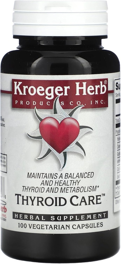 Kroeger Herb Thyroid Care Capsules, 100 Conde