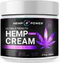 Hemp Power Joint Muscle Relief Cream, con Hemp, Menthol, MSM Arnica, Apoya tu espalda, músculos, articulaciones, cuello, hombro, rodillas, nervios - 2 Fl Oz.