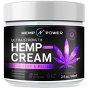 Hemp Power Joint Muscle Relief Cream, con Hemp, Menthol, MSM Arnica, Apoya tu espalda, músculos, articulaciones, cuello, hombro, rodillas, nervios - 2 Fl Oz.