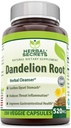 Herbal Secrets Dandelion Root 520 mg Veggie Capsules Suplemento Silencio Non-GMO Silencio Gluten Gratis Silencio Made in USA (250 Conde)