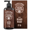 Vikingo de la barba revolución Shampoo w / Argan & Jojoba aceites - Suaviza y fortalece - Sandalwood Scent - 17 oz champú
