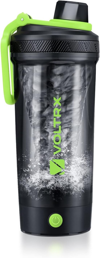 VOLTRX Shaker Bottle, Gallium USB C Recargable Mezclador eléctrico Proteína, Copas de Shaker para Proteína y Reposición de Comidas, BPA Gratis, Hecho con Tritan, 24oz