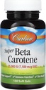 Carlson - Super Beta Caroteno, 25000 UI (15 mg), Vitamina A como Beta Caroteno, Forma Biodisponible y Bioactiva, Visión Salud, Esquí saludable, 100 Softgels