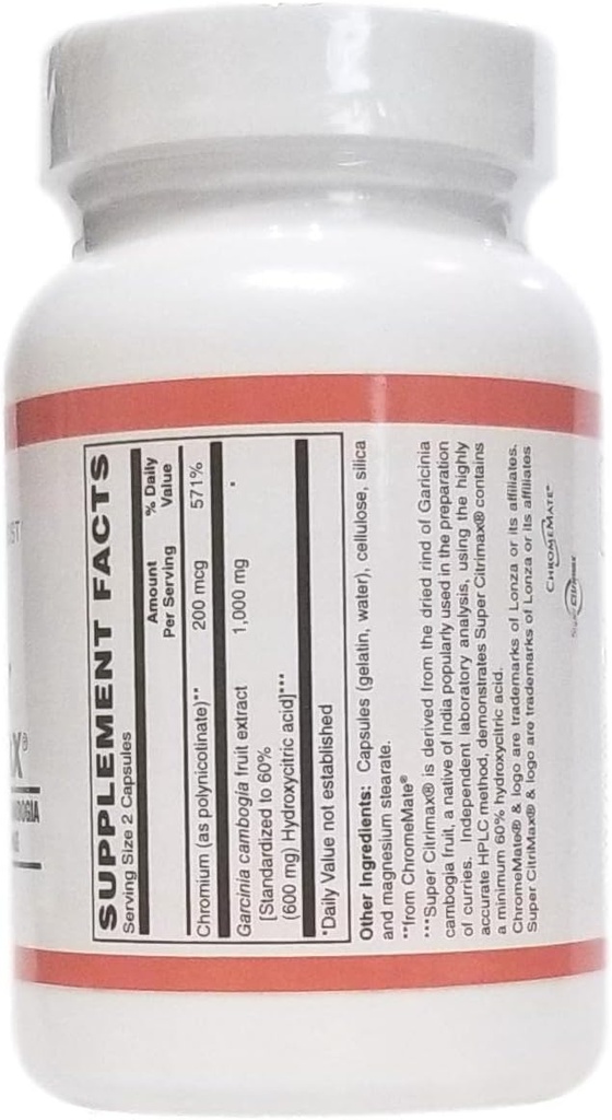 Super Citrimax, 1000mg Garcinia Cambogia, 90 cápsulas